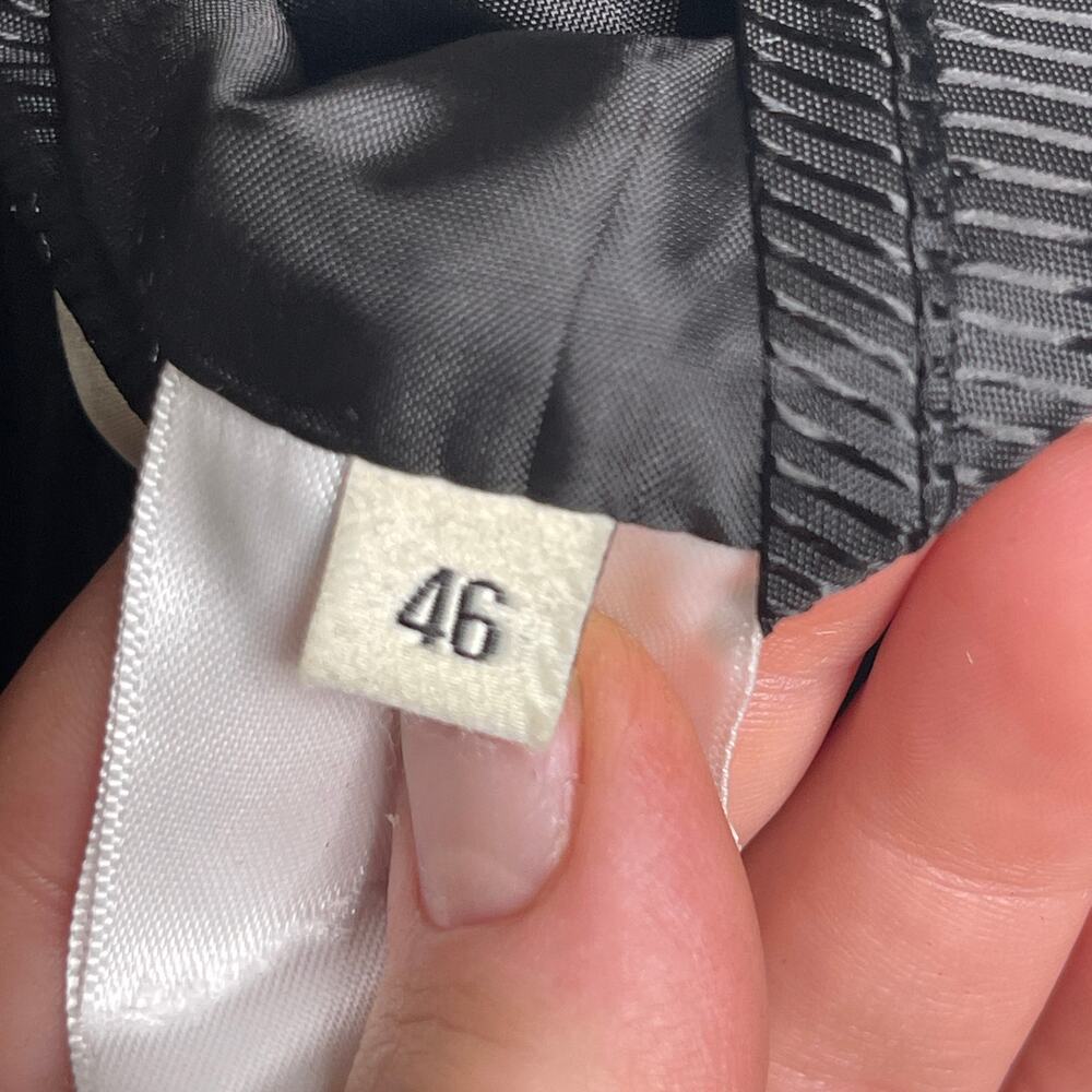 CELINE Black Jack Teddy Cream Leather-Trimmed Wool-Blend Varsity Jacket 46 US S - Picture 11 of 16